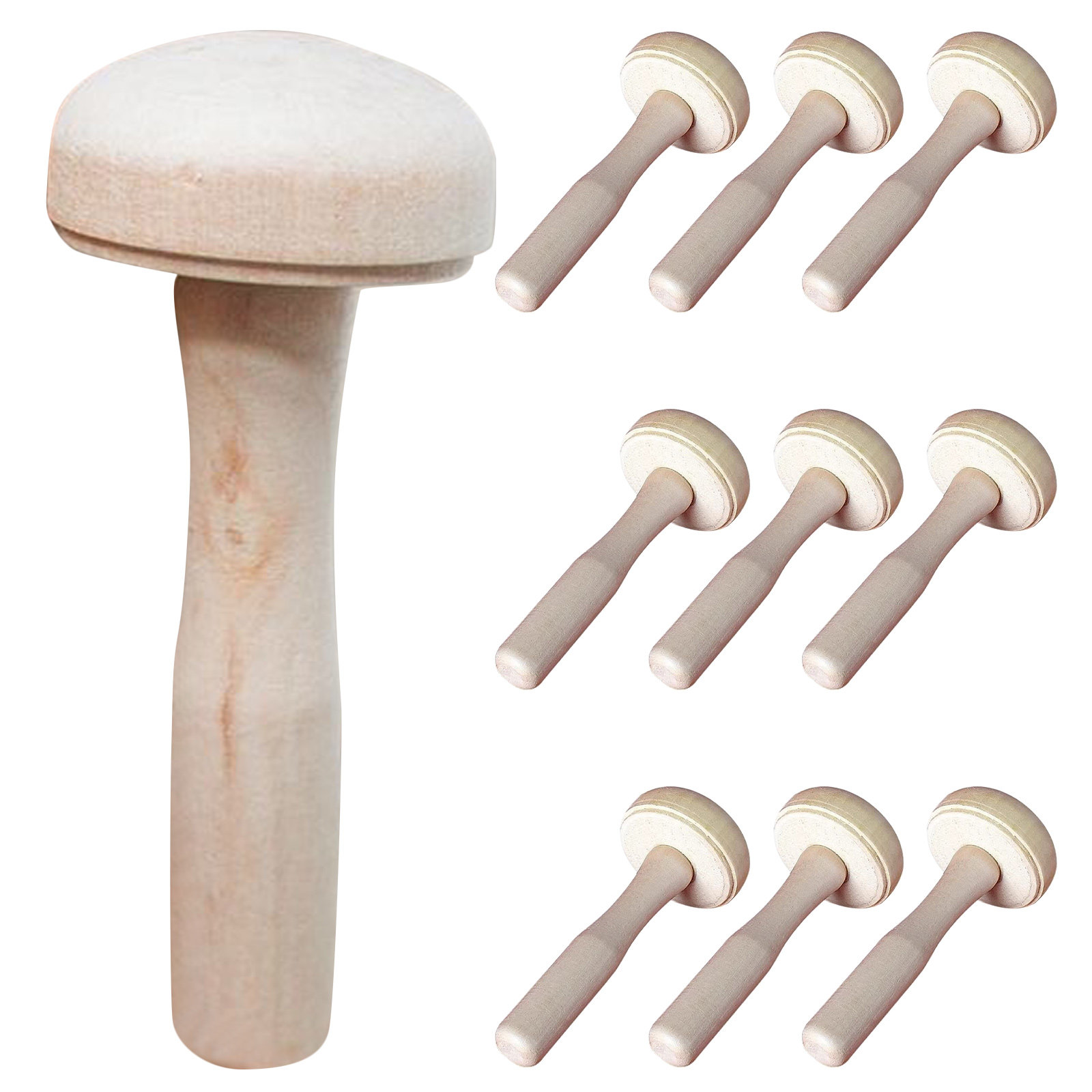 Tools Workshop Kids - 10Pcs 어린이 나무 버섯 인쇄 도구