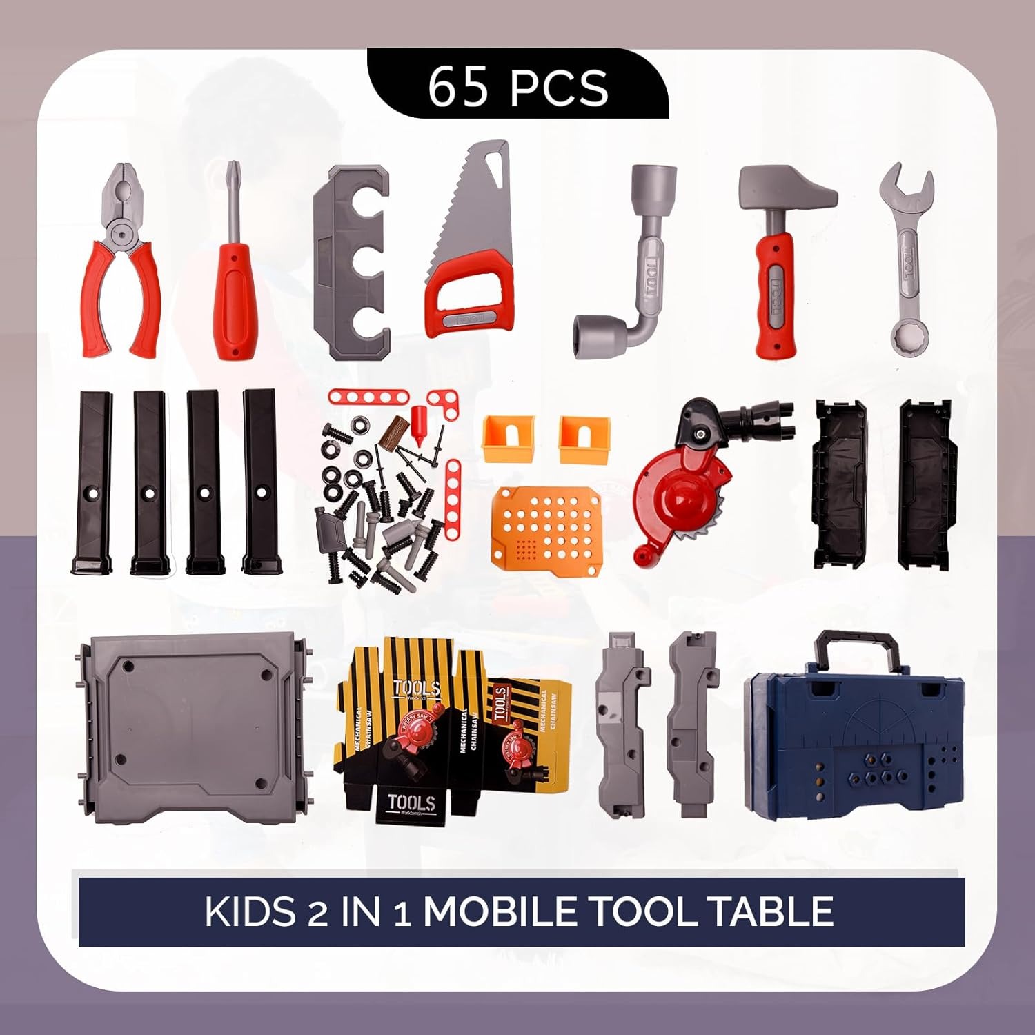 65PCS 어린이 도구 벤치 세트 유아를위한 놀이 건설 - Tools Workshop Kids 리뷰 및 가격