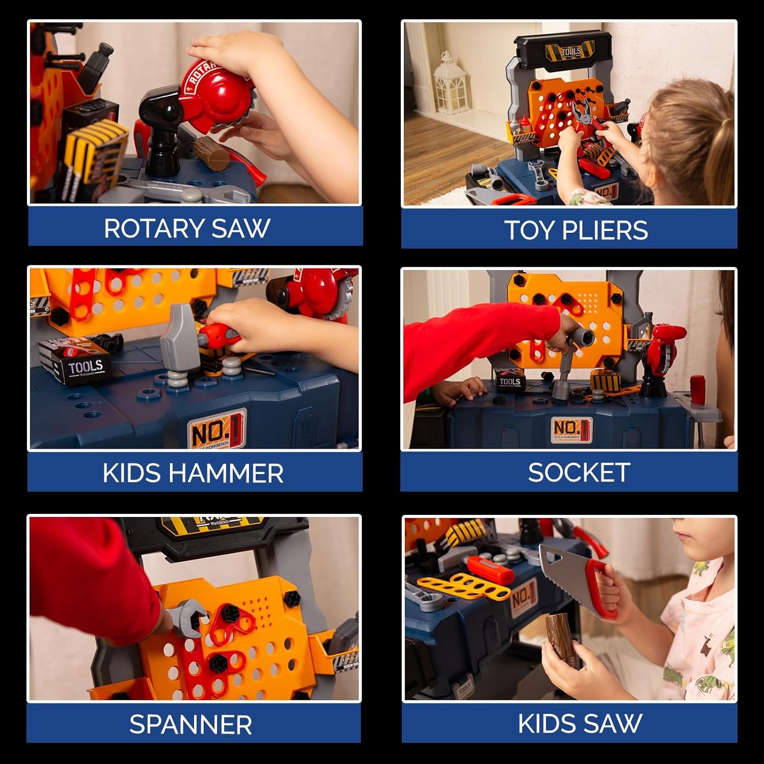 65PCS 어린이 도구 벤치 세트 유아를위한 놀이 건설 - Tools Workshop Kids 리뷰 및 가격