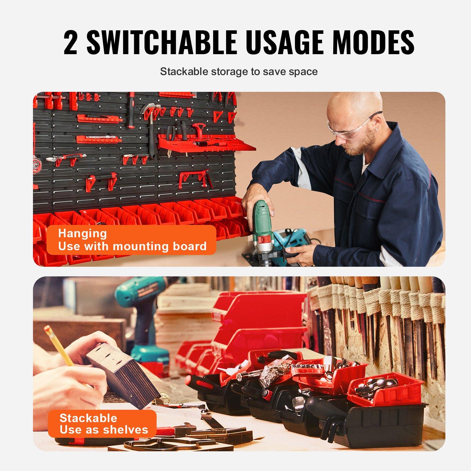 벽걸이형 30칸 플라스틱 부품 정리대, 패널이 있는 하 - Workshop Tools Organizer 리뷰 및 가격