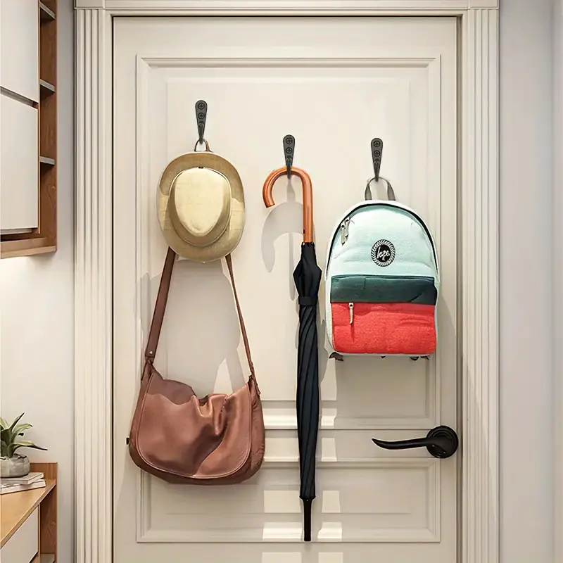 검정색 금속 후크, 나사 포함, 벽걸이형 코트, 수건, - Screw Organizer Kit 리뷰 및 가격