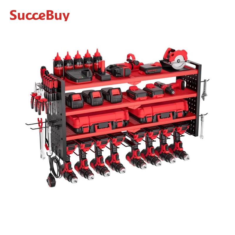SucceBuy 4단 수공구 정리대 벽걸이형 페그보드  - Tools In Electrical Workshop 리뷰 및 가격