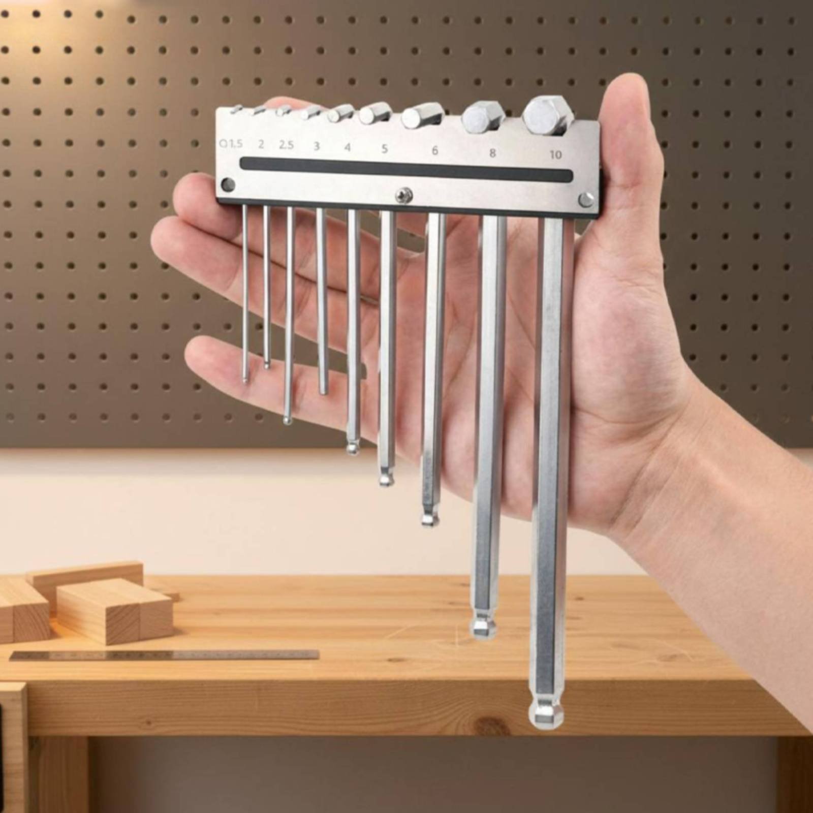 벽걸이형 육각렌치 홀더 금속 페그보드 렌치 랙 앨런렌치 - Workshop Tools Organizer 리뷰 및 가격