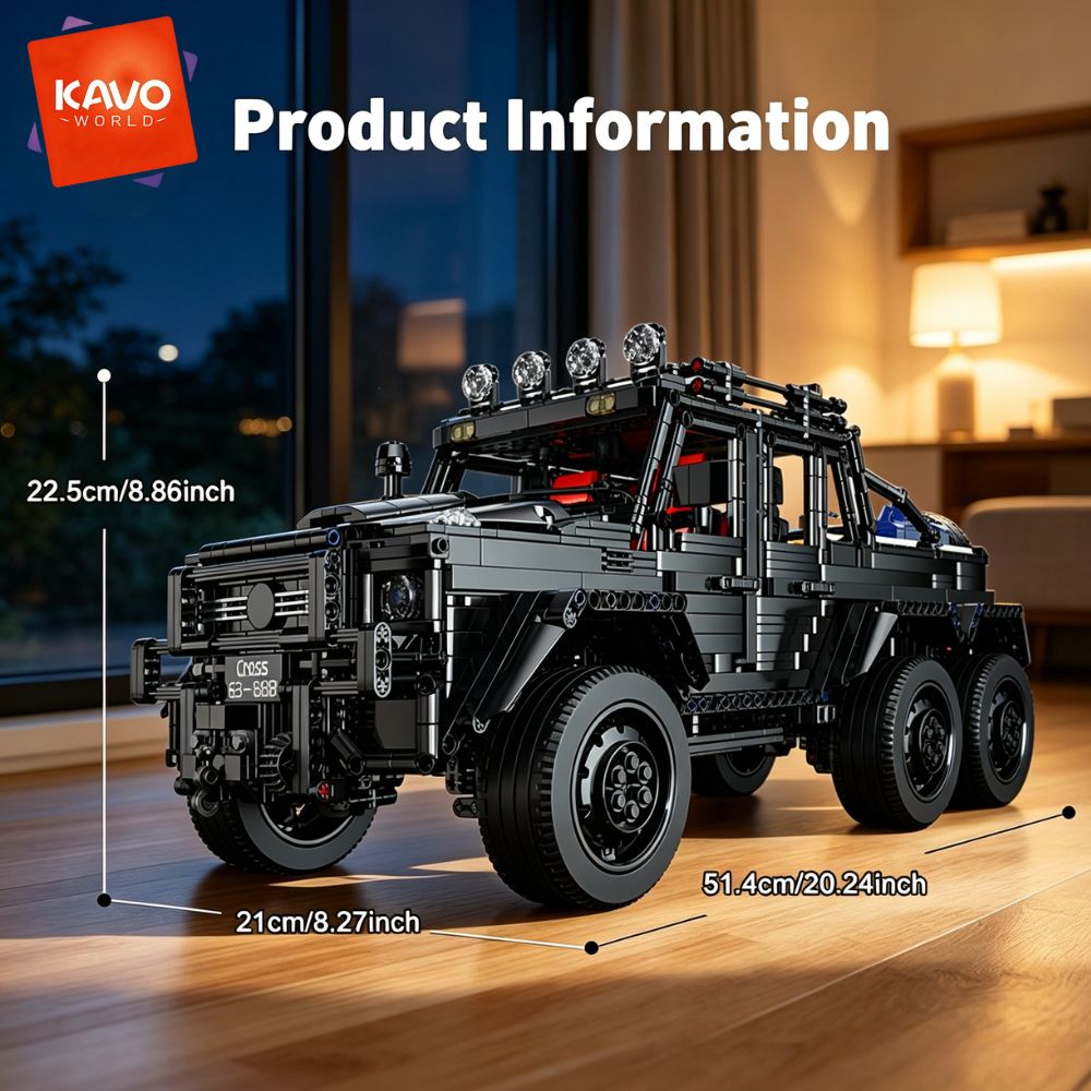 카보월드 6x6 헤비듀티 오프로드 트럭 조립 블록 1: - Tools Workshop Kids 리뷰 및 가격
